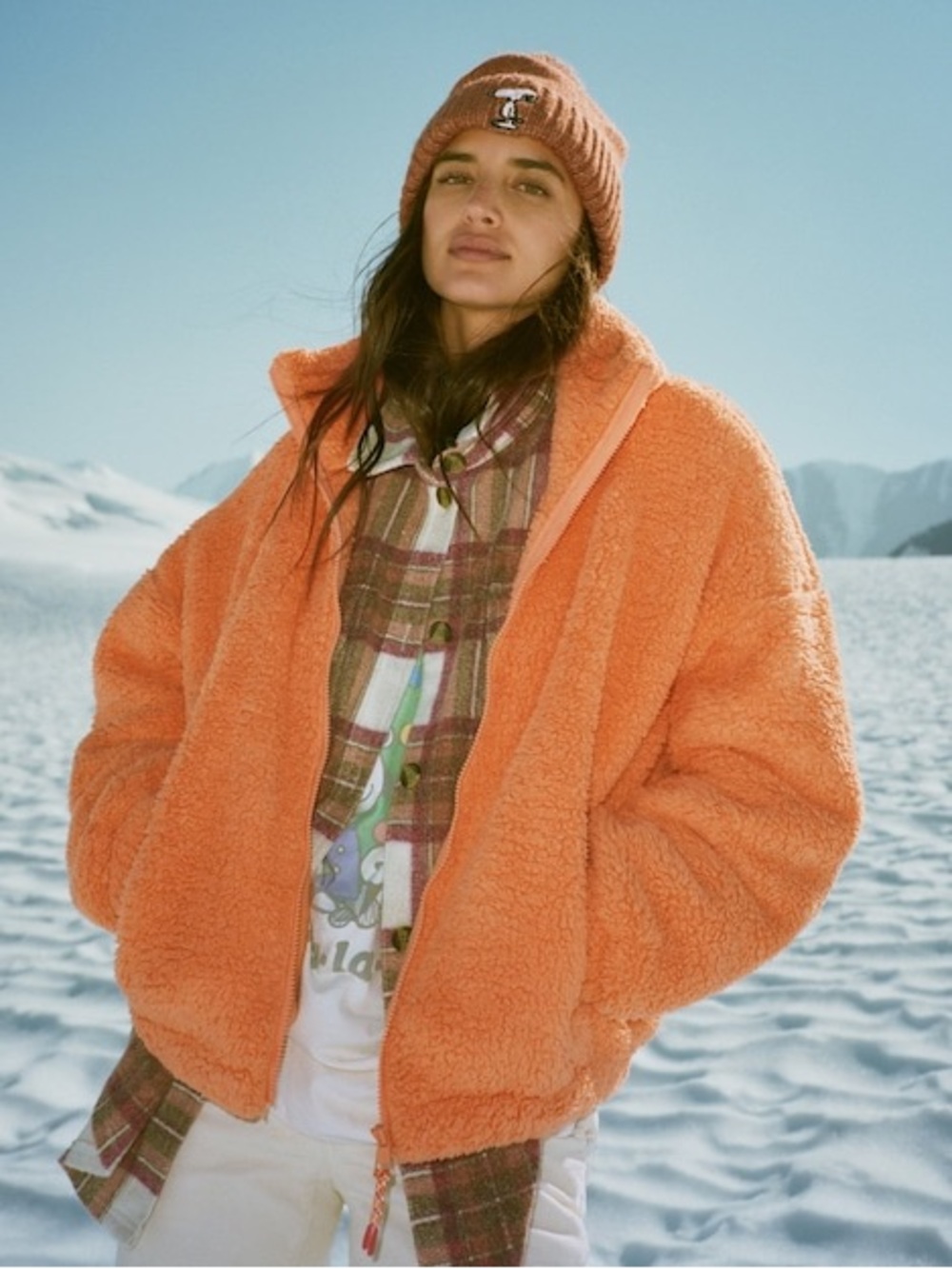 American Eagle Zip Up Bear Hug Sherpa Jacket Size L/XL